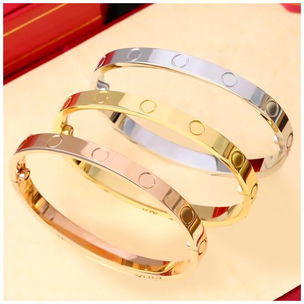

love bracelets carti bracelet gold plated bangle easy braclets frauen armband gold bangles couple braclet pulsera eslabones plata bracciale, Black