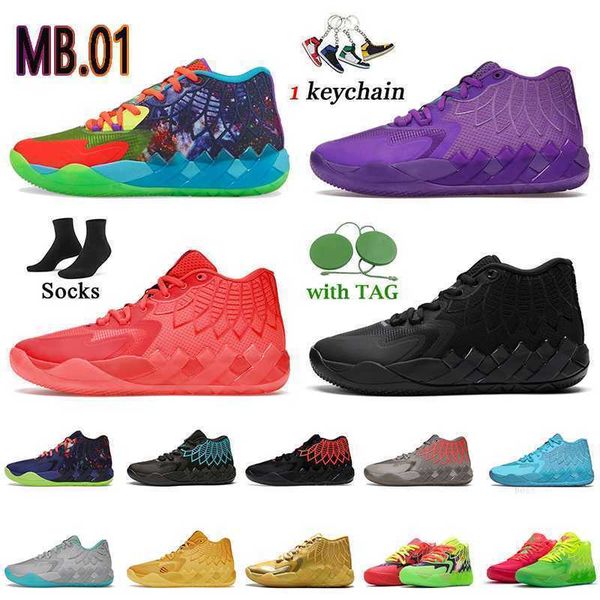 

lamelo ball 1 mb.01 men basketball shoes rick and morty rock ridge not from here black red blast queen city galaxy i unc be you iridescent