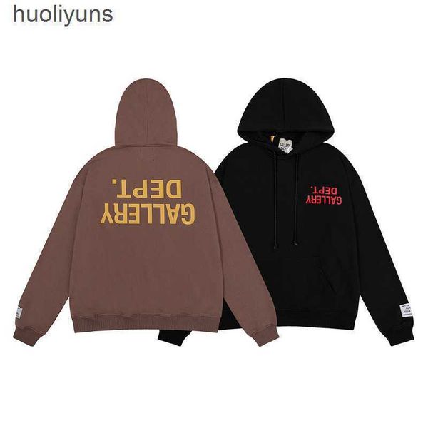 

hoodie galleryes sweater dept fashion inverted printing couple's autumn sweatshirt, Black