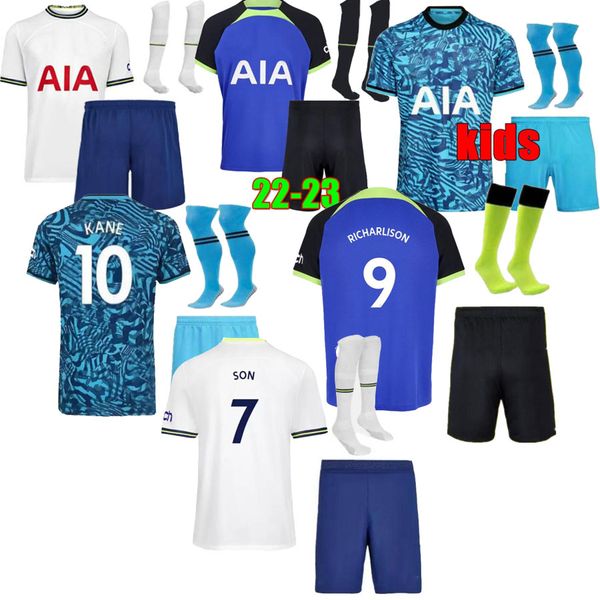 

kane son 21 22 23 richarlison soccer jerseys kulusevski hojbjerg colorful away 2022 2023 lucas tottenham third 3rd football kit shirt spurs, Black;yellow