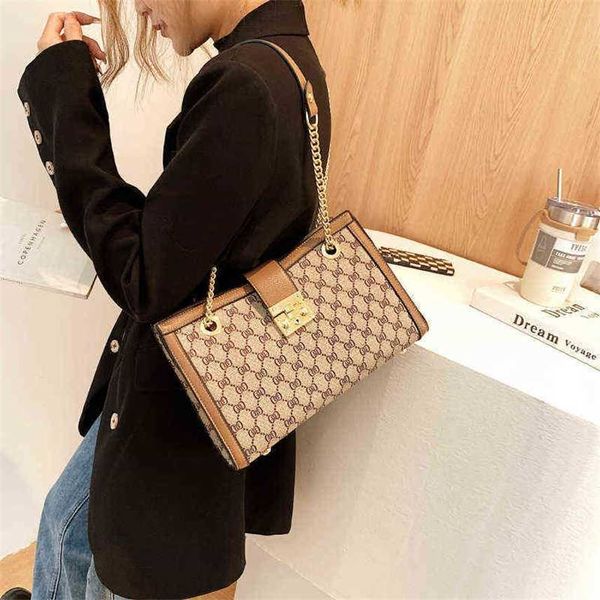 

handbags outlet large capacity printed tote bag 2022 new leisure chain sling single shoulder armpit bag