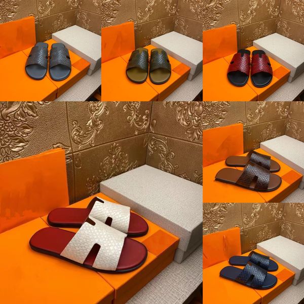 

2022 fashion slippers classic h women's sandals summer designer luxury leather flat rubber flip flops outdoor beach shoes boots, Black