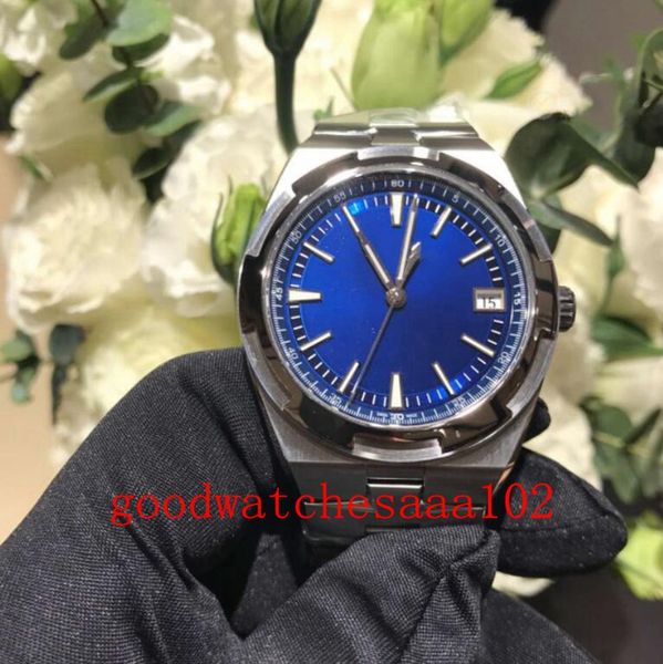 

classic series new version men's watches 41mm blue dial 4500v/110a-b483 4500v/110a-b128 automatic transparent stainless steel bracelet, Slivery;brown