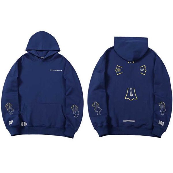 

mens luxury fashion sweatshirts ch designer women jackets hoodies zipper sanskrit graffiti hooded sweater cross pullover hoodie casual coat, Black