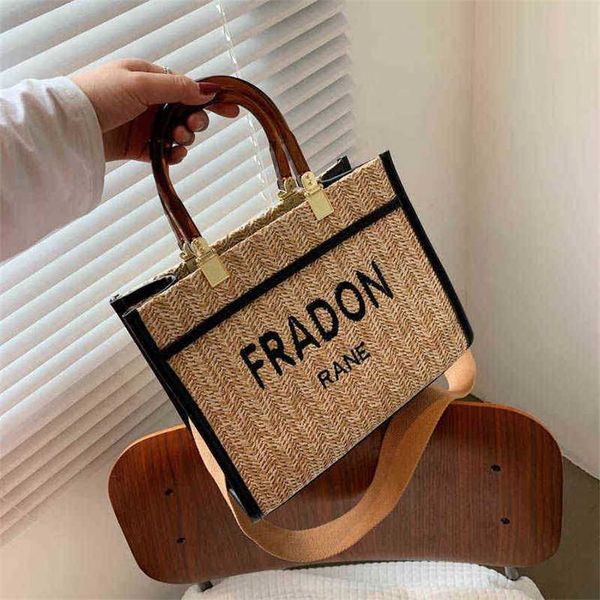 

handbags outlet new popular straw woven bag one shoulder tote messenger bag