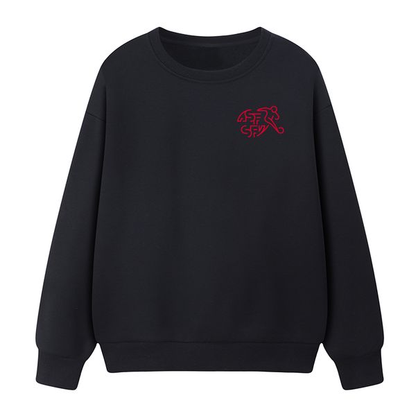 

2022 switzerland fans soccer sweaters pullover mens hoodie long sleeve fleece sweatshirt winter clothes football jerseys training jackets a, Black