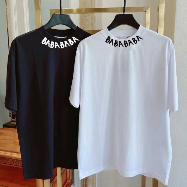 

2022 summer designer t shirt for men women letters printing tees fashion mens tee shirts short sleeve homme breathable clothing multi styles, White