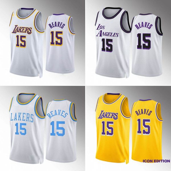 

custom men austin reaves 2022-2023 basketball jerseys shirt classic edition white statement purple gold, Black