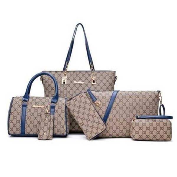 

handbag mother and child six piece female set large capacity small litchi pattern bag mommy combination