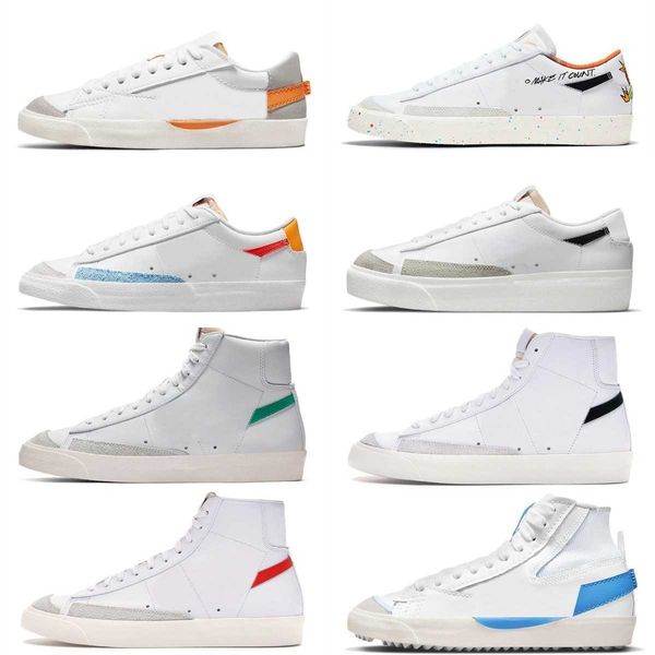 

2023 blazer mid 77 vintage jumbo casual shoes men women blazers og black white red indigo pine green summit arctic punch mens trainers desig