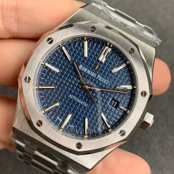 

royal oaks 41mm mens watch automatic movement stainless steel band sapphire crystal with gift box 1, Slivery;brown