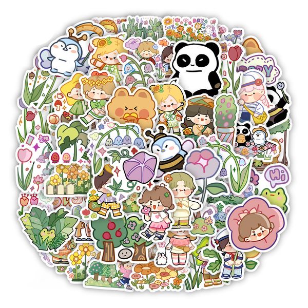 

60pcs cartoon graffiti stickers skate accessories vinyl waterproof sticker for skateboard lapluggage phone case car decals party decor