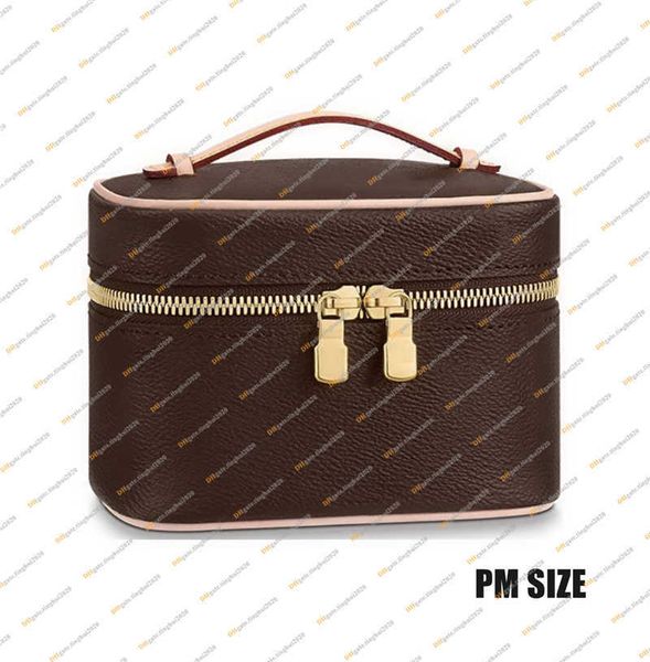 

2023 ladies fashion casual designer makeup bag nice bath bag brown flower storage bag tote m44396 m42265 m44495 3 sizes