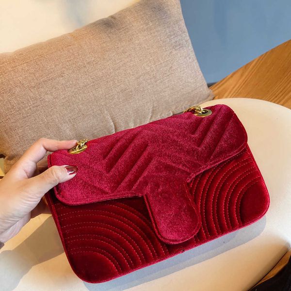

chain 26cm box marmont laxurys velvet shoulder bag handbag womens crossbody lady designers with