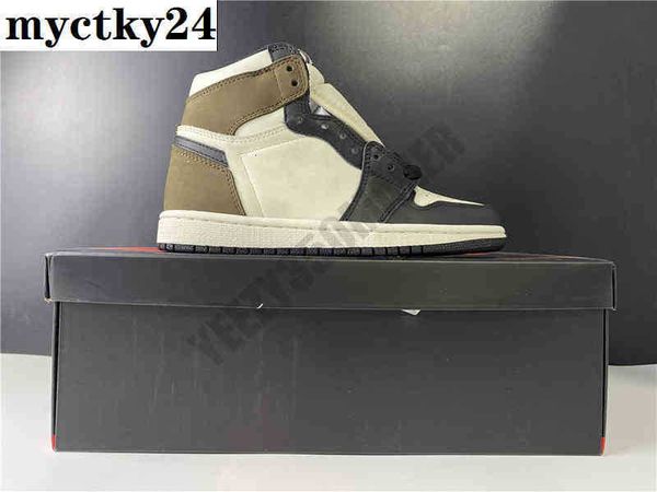 

2022 with box high dark mocha 1 1s og high basketball backboard mens basketball shoes black pale 555088-105 athletic sneakers size 36-46