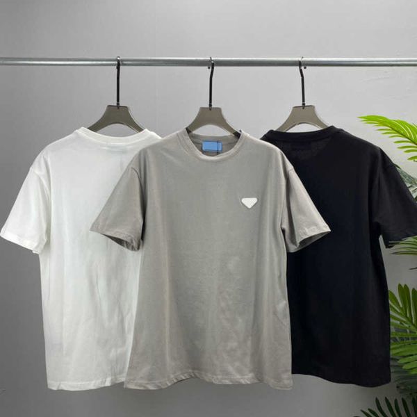 

men t shirt designer short sleeve round neck embroidery printed polar style summer street cotton pullover tshirt, White;black