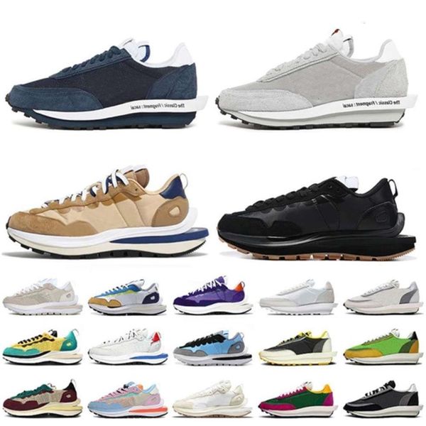 

sacais waffle running shoes ldv waffle women mens trainers fragment blue void wolf grey dark iris sesame black gum sail white jog 235z