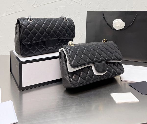 

luxury tote purses brand handbag message bags shoulder bag genuine leather caviar cluth totes crossbody 5a quality flap quilted double gold