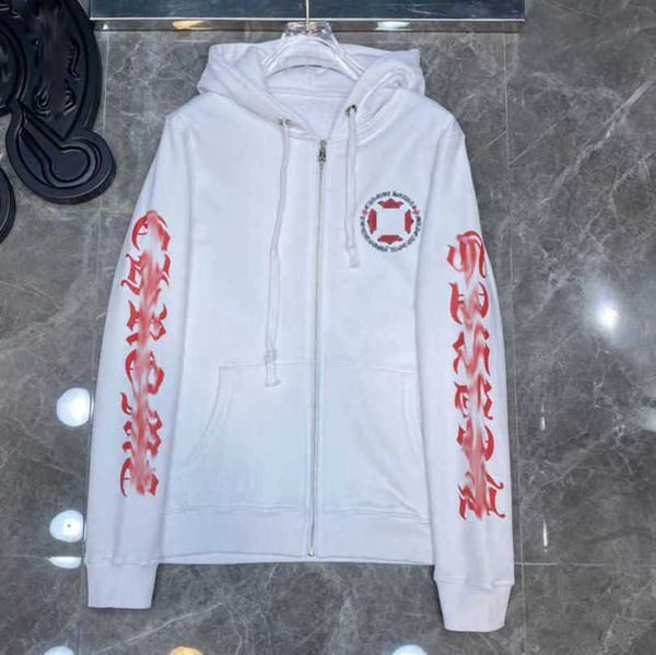 

fashion luxury men's sweatshirts designer classic women jackets hoodies zipper hooded sweater cross pullover sanskrit hoodie casual co, Black