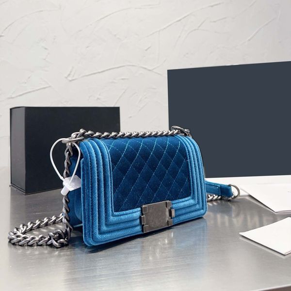 

bags designer bag totes women handbag classic luxury brand imitation character pattern velvet splicing chain shoulder bag fashion buckle wal