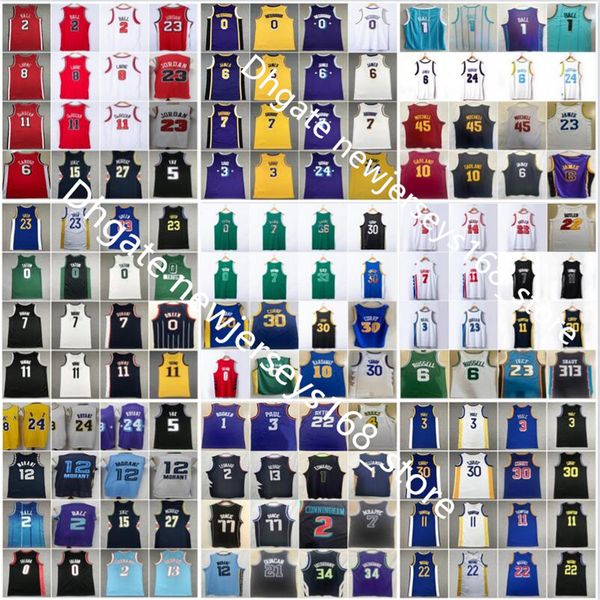 

2023 men basketball doncic anthony westbrook morant irving durant tatum booker paul ball curry mitchell cunningham leonard george ayton hard, Black;red