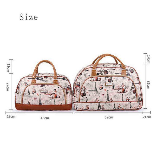

duffel bag waterproof large capacity women travel bag weekend big duffle female fashion pu multifunctional hand luggage shoulder 220728