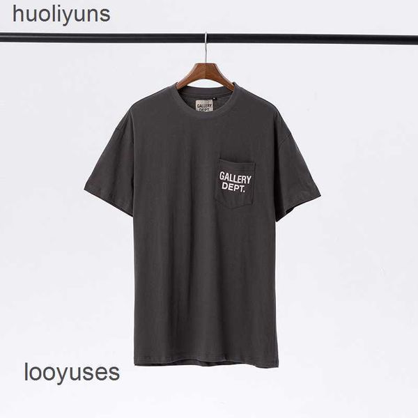 

galleryes t fashion shirt mens depts tees streetwear brand classic letter slogan gradient printed sleeve t-shirt for men women 9kd9, White;black