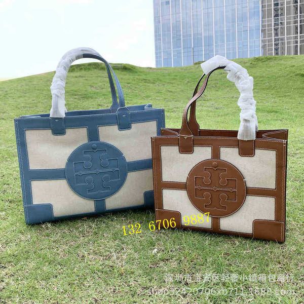 

fashion torysburchs same handbags designer cowhide and canvas shopping bag leisure ella tote shoulder crossbody zc