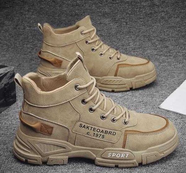 

boots new men high work shoes martin random tooling zapatos de hombre platform black 220901