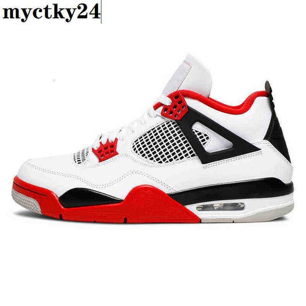 

men women outdoor shoes jumpman 4 4s fire red sneakers original box
