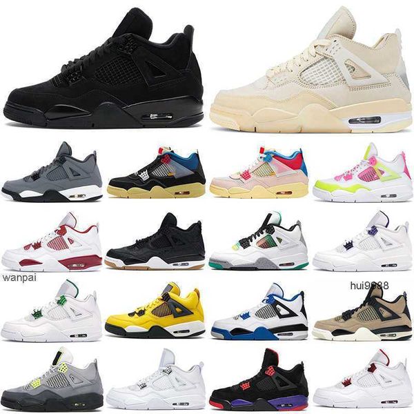 

white oreo jumpman 4s desert moss basketball shoes for men women 4 university blue #29 taupe haze bred sail court purple mens tra jordas air, Black