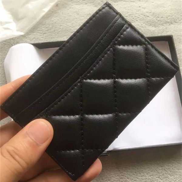 

bag silver men gold card hardware excellent holders cardholder women leather lambskin caviar quality mini black wallets with box, Brown;gray