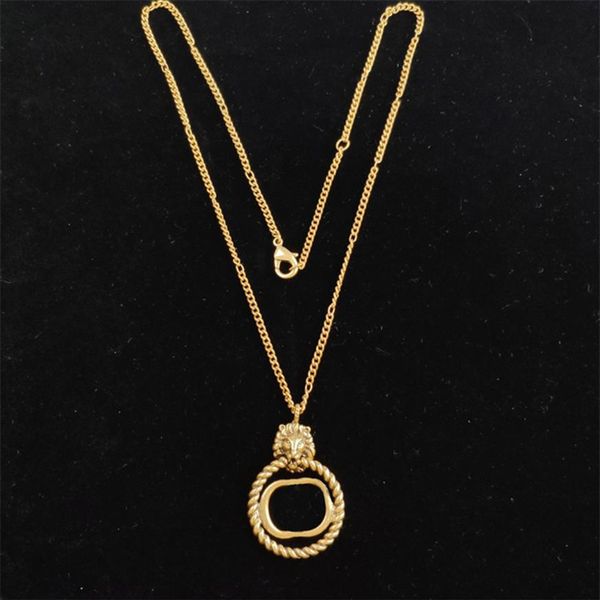 

classic animal head necklace designer metal letter pendant ing pattern accessories ladies party jewelry birthday gift302l, Silver