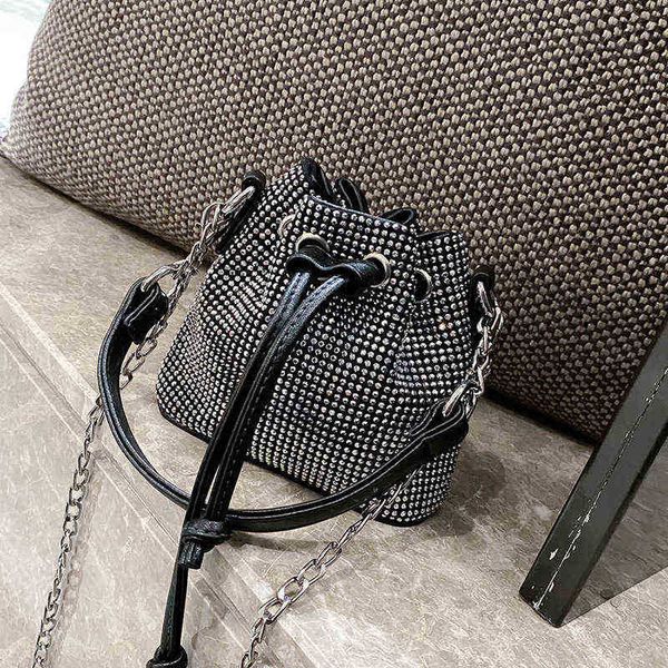 

evening bag summer diamond inlay shoulder bag for women pu leather designer mini handbag new handle lady crossbody bags 20220607