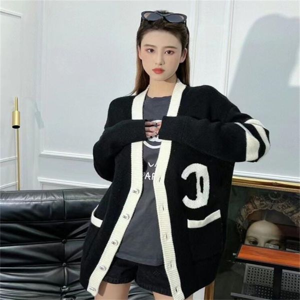 

new women's sweaters luxury brand casual women designer sweater s-xl, White;black