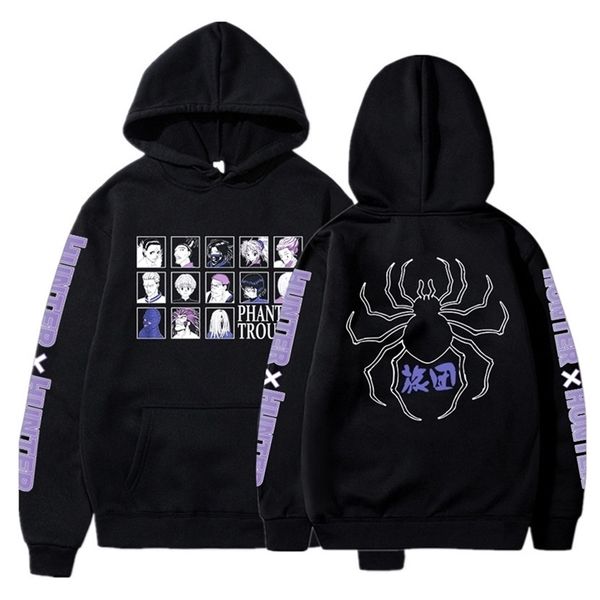

men s hoodies sweatshirts anime hunter x cosplay phantom troupe 220823, Black
