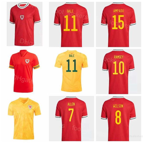 

national team wales 20 james soccer jersey 11 gareth bale 21 moore 10 ramsey 4 davies 2 gunter 15 ampadu morrell wilson williams brooks henn, Black;yellow