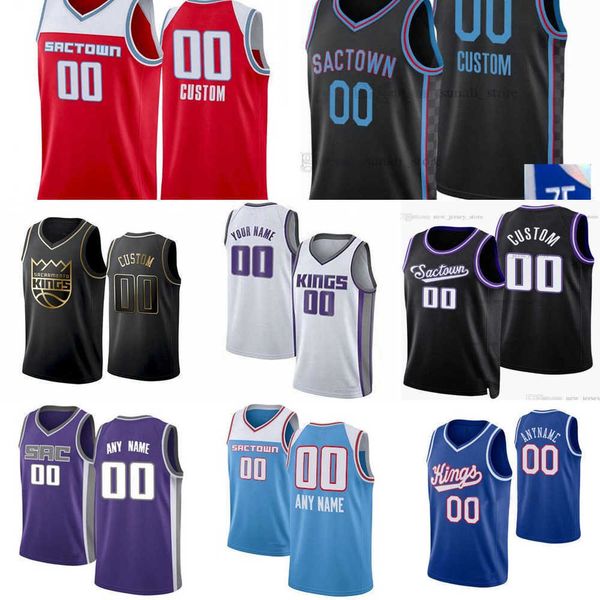 

basketball jerseys 75th mens womens youth sacramento''kings''23 king alex 25 len terence 3 davis 30 damian jones 55 just, Black;red