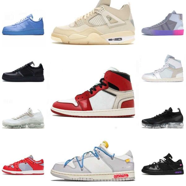 

designer one low dunkes running shoes men women rubber airs offs mca volt white black forces basketball jumpman 1 1s 4 sail 4s 5 fly sbdunks