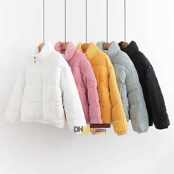 

women's down & parkas japanese sweet solid winter coats woman simple velvet thick jackets office lady stand collar zip up warm sustans, Black