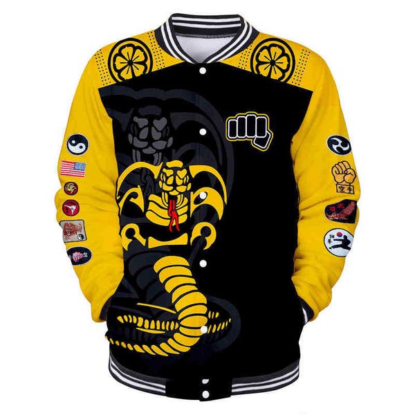 

hoodiecobra men's and wo baseball suit 3d loose fashion wo autumn winter, Black