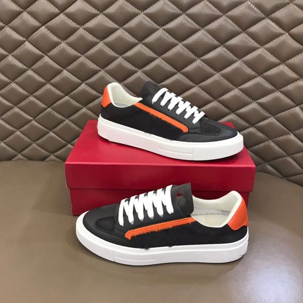 

luxury men's party sports casual sports shoes fashion men's shoes designer shoes 5-color comfortable bottom leather sports shoes s, Black