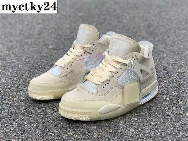 

2022 4 sp wmns sail bred 4s man basketball shoes muslin white black zapatos sneakers 36-47