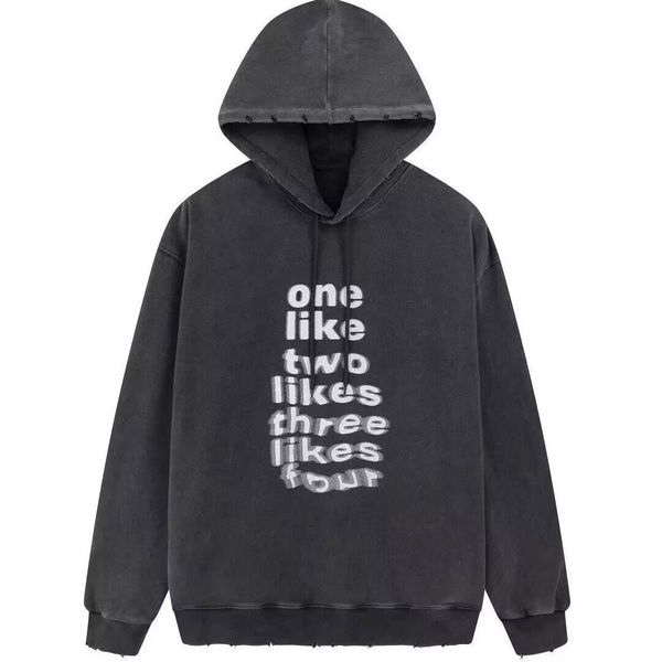 

2022 fashion high-end brand hoodie original embroidery design men's luxury loose hooded famous sweatshirt, Black