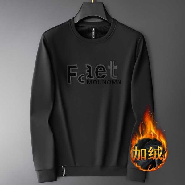 

end plush sweaters men's fashion winter size pullover thickened warm and, Black