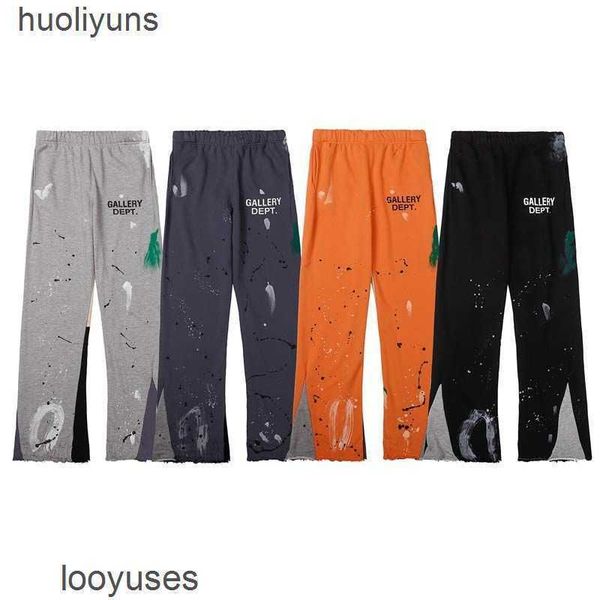 

winter sweaterpant galleryes pants dept mens fashion sport color men women splashing letters printed casual, Black