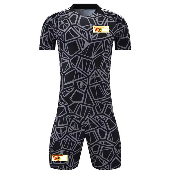 

goalkeeper jerseys running sets 22-23 berlin soccer kits men football shirt 2023 sports short sleeves goalkeeper mens kit, Black;blue