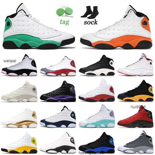 

13 13s xiii basketball shoes lucky green starfish mens women jumpman soar hyper royal chicago phantom outdoor trainers sneaker jordas air sh, Black