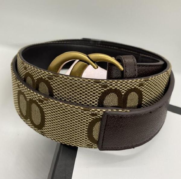 

2022 fashion luxury belts plaid flower striped leather belt designer men and women quality high belt 3.8cm with box, Black;brown