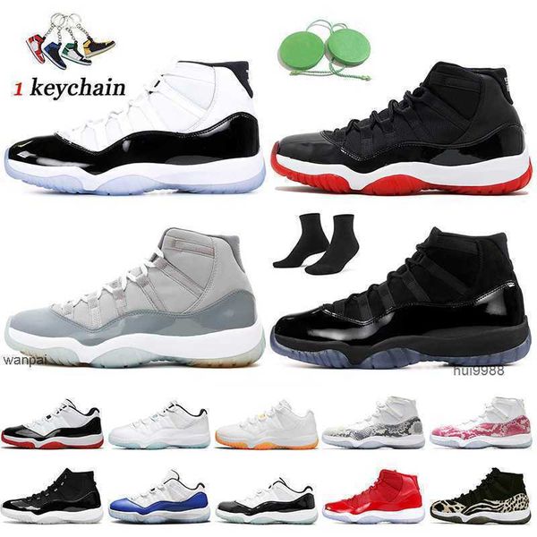 

women mens jumpman 11 11s basketball shoes concord bred cool grey cap and gown jubilee 25th anniversary legend bl jordas air shoe, Black